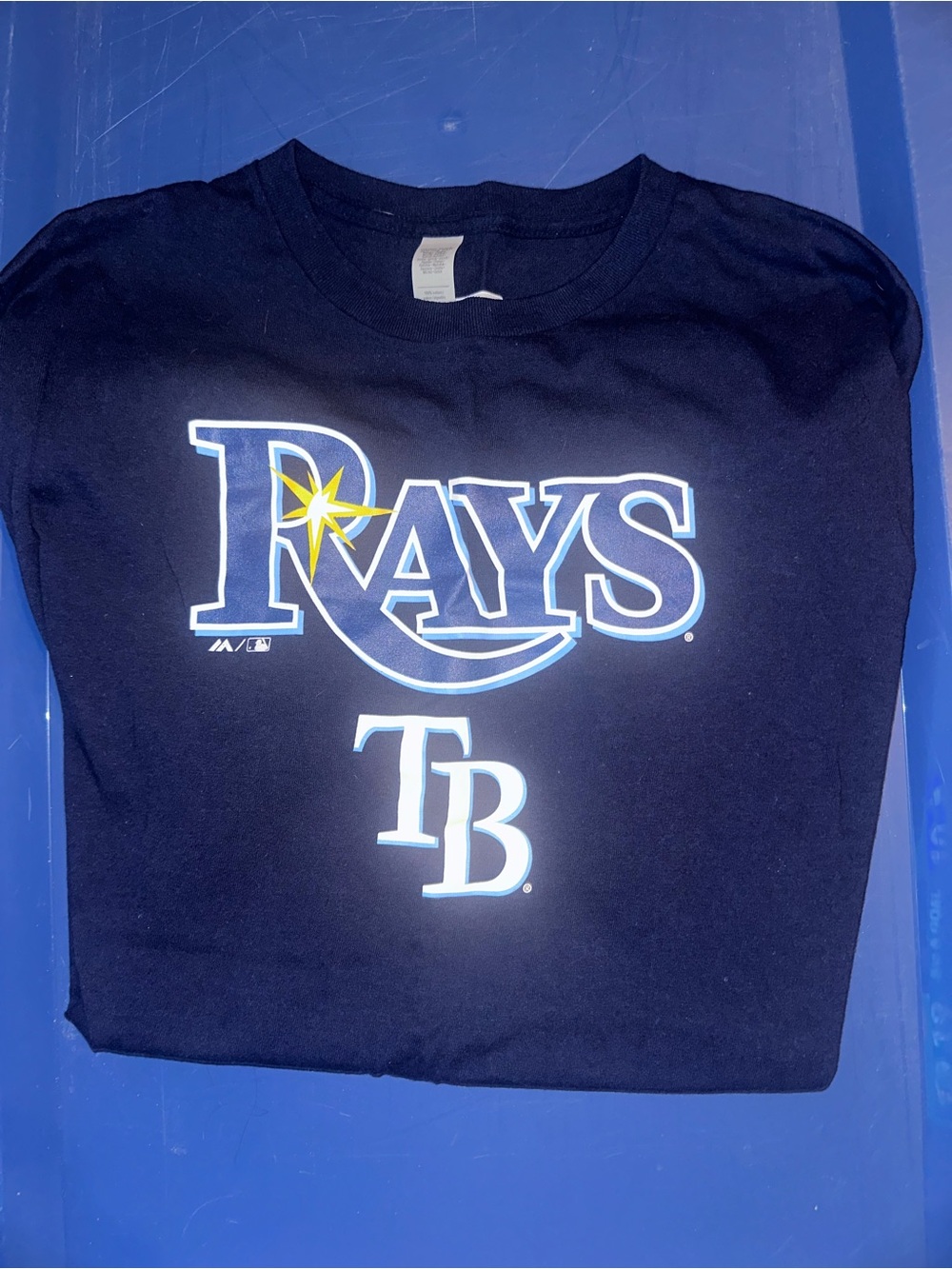 Majestic Navy Tampa Bay Rays Graphic Tee